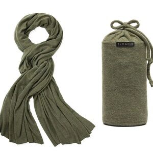 NEW E MARIE TRAVEL SCARF / BLANKET, OLIVE GREEN, great gift